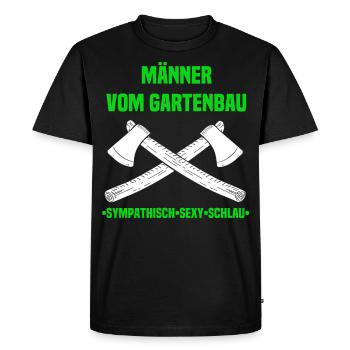 Horticulture T-shirt - T-shirt Premium bio Homme - noir - Devant - Nico (187cm)