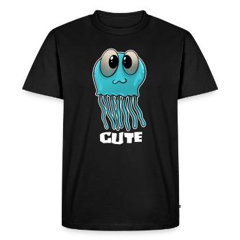 Méduse mer océan piqûre gift cadeau - T-shirt Premium bio Homme - noir - Devant - Nico (187cm)