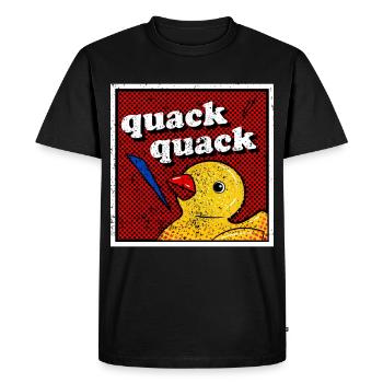 Canard étang canard nage sur le lac - T-shirt Premium bio Homme - noir - Devant - Nico (187cm)