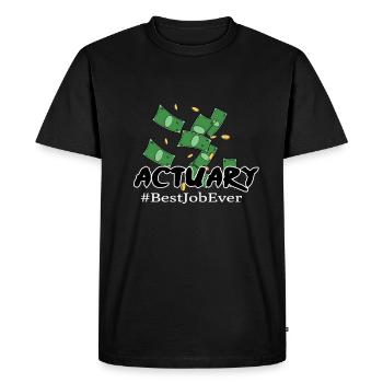 Actuuar chiffres finances assurance cadeau - T-shirt Premium bio Homme - noir - Devant - Nico (187cm)