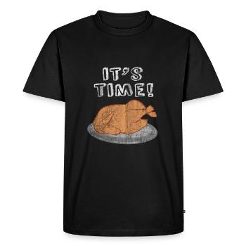 Thanksgiving Thanksgiving turkey gift feast - Men's Premium Organic T-Shirt - black - Front - Nico (187cm)