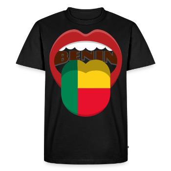Drapeau du Bénin Porto-Novo Cotonou cadeau - T-shirt Premium bio Homme - noir - Devant - Nico (187cm)