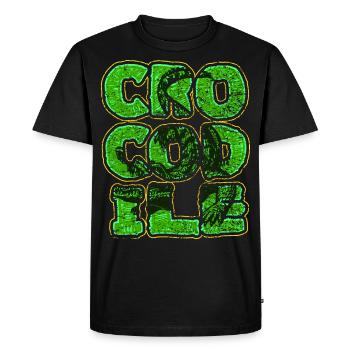 Cadeau de reptile prédateur Aligator Crocodile - T-shirt Premium bio Homme - noir - Devant - Nico (187cm)