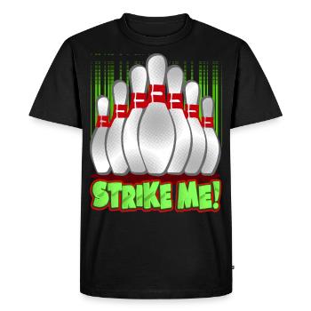 Cônes de quilles de sport bowling - T-shirt Premium bio Homme - noir - Devant - Nico (187cm)