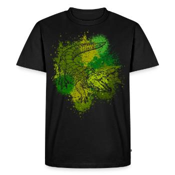 Crocodile Aligator predator reptile gift - Men's Premium Organic T-Shirt - black - Front - Nico (187cm)