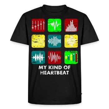 Sound technician audio technician music - Men's Premium Organic T-Shirt - black - Front - Nico (187cm)