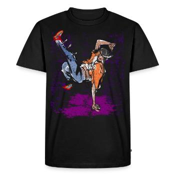 Breakdance Hip Hop - Men's Premium Organic T-Shirt - black - Front - Nico (187cm)