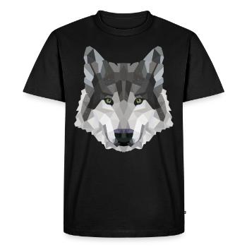 POLYGON WOLF Husky Wolves Wildlife America - Men's Premium Organic T-Shirt - black - Front - Nico (187cm)