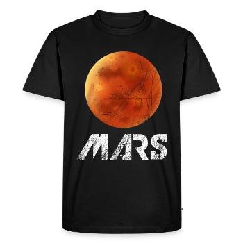 Planète astronomie astronaute planète Mars - T-shirt Premium bio Homme - noir - Devant - Nico (187cm)