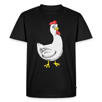 Poulet poulet poussin - T-shirt Premium bio Homme - noir - Devant - Nico (187cm)