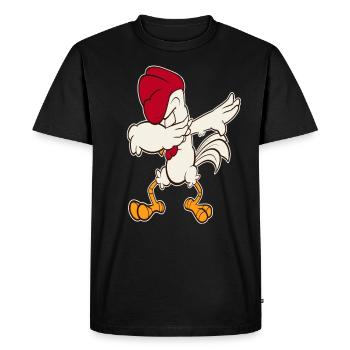 Poulet Coq Poulet Poulet - T-shirt Premium bio Homme - noir - Devant - Nico (187cm)