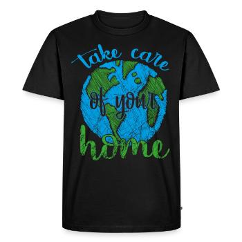 Earth Day - Earth Day - Men's Premium Organic T-Shirt - black - Front - Nico (187cm)