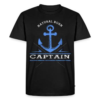 Bateau bateau voile marine marine - T-shirt Premium bio Homme - noir - Devant - Nico (187cm)
