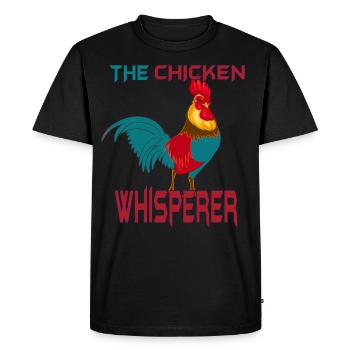 Poulet poulet poussin - T-shirt Premium bio Homme - noir - Devant - Nico (187cm)