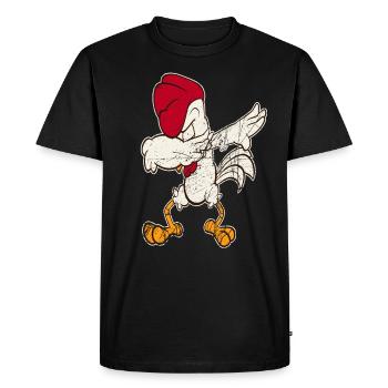 Poulet poulet poussin - T-shirt Premium bio Homme - noir - Devant - Nico (187cm)