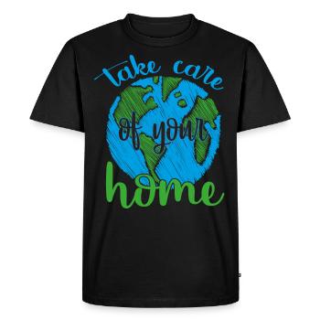 Earth Day - Earth Day - Men's Premium Organic T-Shirt - black - Front - Nico (187cm)