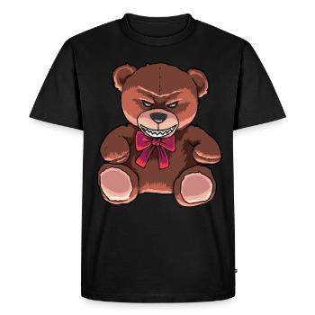 Horreur Teddy gâché mauvaise horreur Halloween - T-shirt Premium bio Homme - noir - Devant - Nico (187cm)
