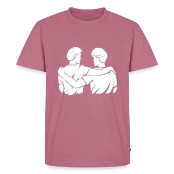 Beste Freunde - Männer Premium Bio T-Shirt - Mauve - Vorne - Nico (187cm)