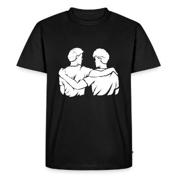 Les meilleurs amis - T-shirt Premium bio Homme - noir - Devant - Nico (187cm)
