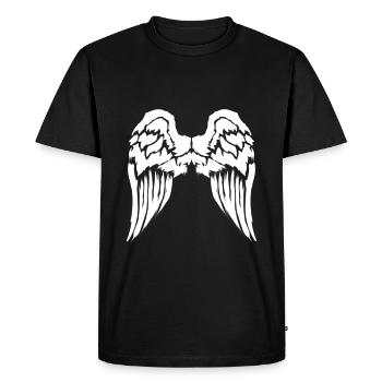 Ailes angéliques - T-shirt Premium bio Homme - noir - Devant - Nico (187cm)
