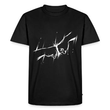 Brofist - T-shirt Premium bio Homme - noir - Devant - Nico (187cm)