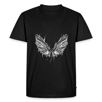 Ailes angéliques - T-shirt Premium bio Homme - noir - Devant - Nico (187cm)