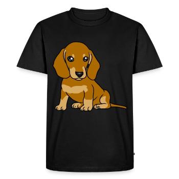 Teckel Animaux Chiens Chiens Enfants Bébé - T-shirt Premium bio Homme - noir - Devant - Nico (187cm)
