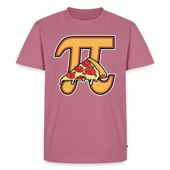 Pizza Pi maths - T-shirt Premium bio Homme - mauve - Devant - Nico (187cm)
