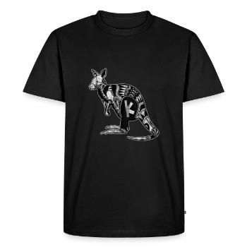 Kangourou Australie - T-shirt Premium bio Homme - noir - Devant - Nico (187cm)