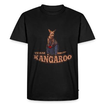 Kangourou Australie - T-shirt Premium bio Homme - noir - Devant - Nico (187cm)