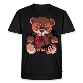 Horreur Teddy Spiders Evil Bear Satanic - T-shirt Premium bio Homme - noir - Devant - Nico (187cm)