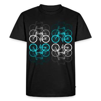 Vélo vélo rétro look - T-shirt Premium bio Homme - noir - Devant - Nico (187cm)
