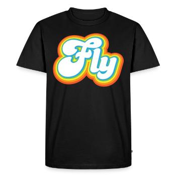 Aviation - Fly - T-shirt Premium bio Homme - noir - Devant - Nico (187cm)