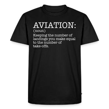Aviation - Aviation Definition - Men's Premium Organic T-Shirt - black - Front - Nico (187cm)