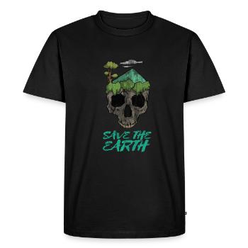 Earthday Earth et Conservation - T-shirt Premium bio Homme - noir - Devant - Nico (187cm)