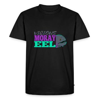 Murène anguille mal - T-shirt Premium bio Homme - noir - Devant - Nico (187cm)