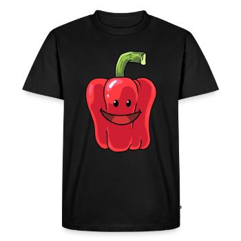 Paprika Paprika Pepper Vegetables Vegan Food - Men's Premium Organic T-Shirt - black - Front - Nico (187cm)