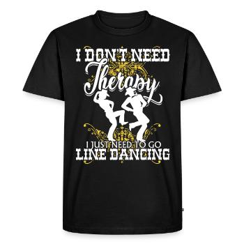 line dance - Men's Premium Organic T-Shirt - black - Front - Nico (187cm)