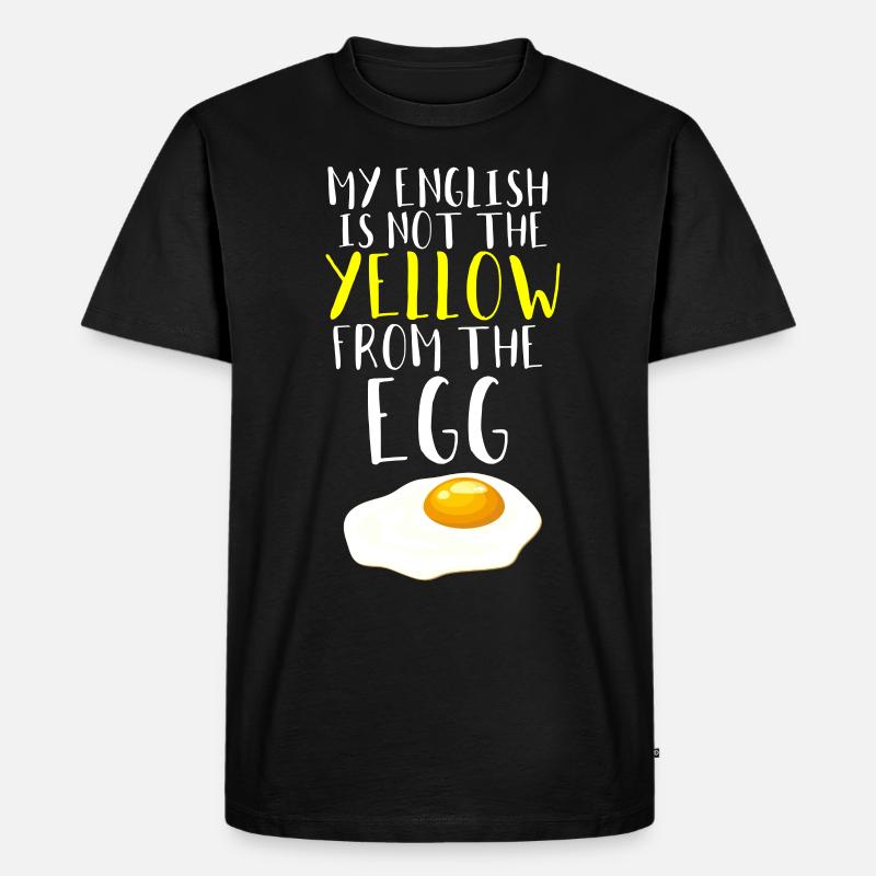 Ei Spiegelei Denglisch - Männer Premium Bio T-Shirt - Schwarz