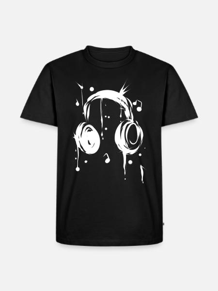 Kophörer - Männer Premium Bio T-Shirt - Schwarz