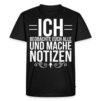 travail - T-shirt Premium bio Homme - noir - Devant - Nico (187cm)