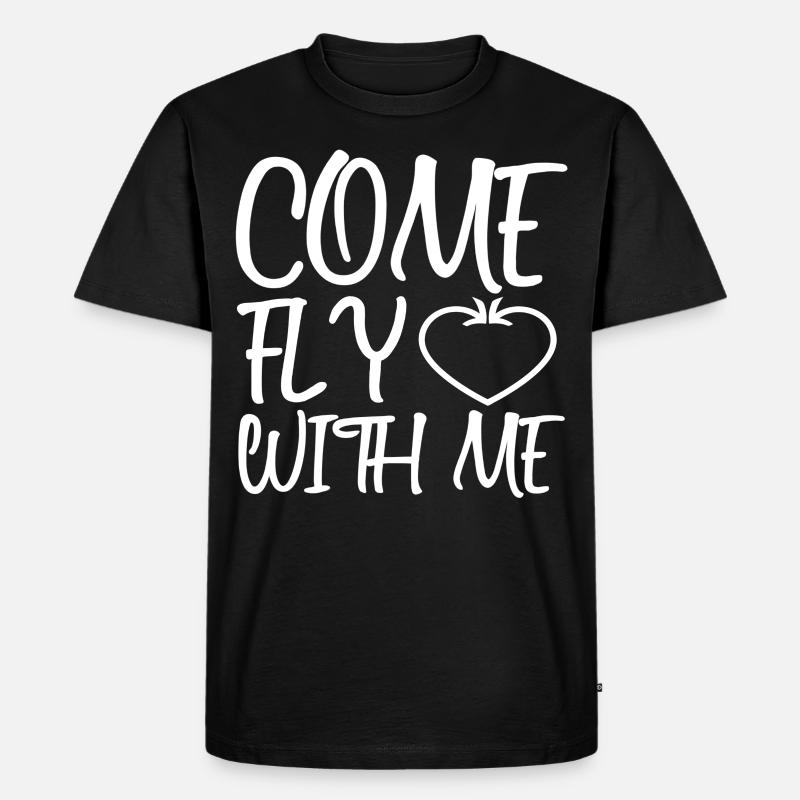 Flugzeug - Männer Premium Bio T-Shirt - Schwarz