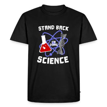 Atom - Men's Premium Organic T-Shirt - black - Front - Nico (187cm)