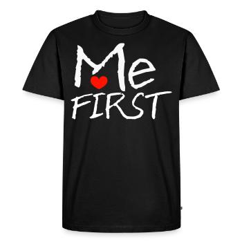 self-love - Men's Premium Organic T-Shirt - black - Front - Nico (187cm)