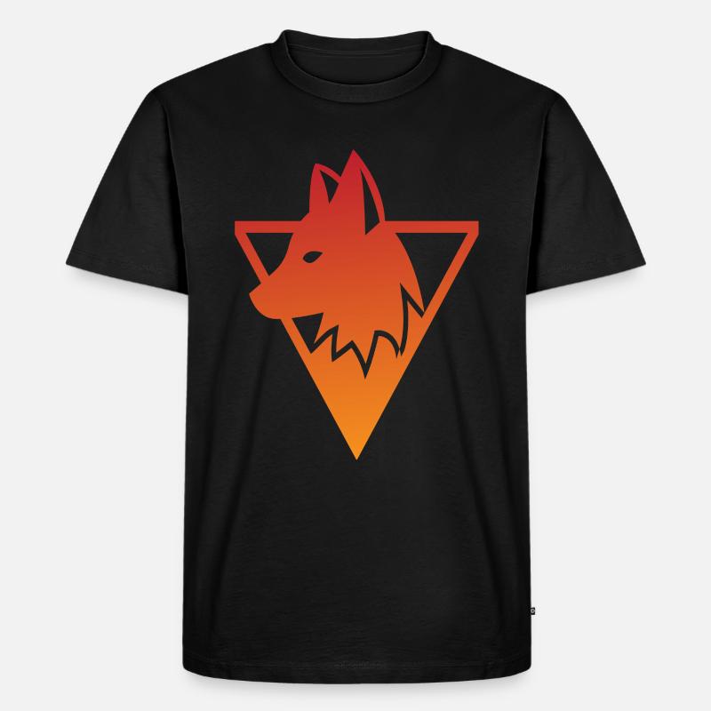 Fuchs - Männer Premium Bio T-Shirt - Schwarz