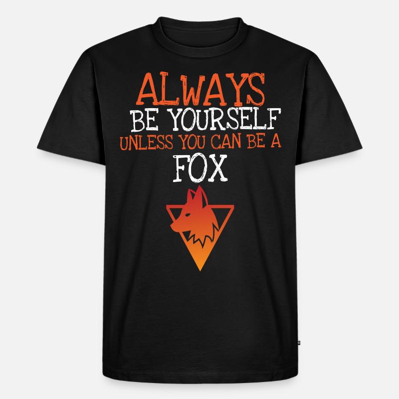Fuchs - Männer Premium Bio T-Shirt - Schwarz