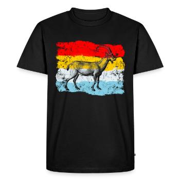 chèvre - T-shirt Premium bio Homme - noir - Devant - Nico (187cm)