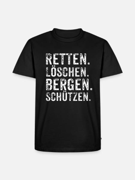 Firefighter Firefighters extinguish fire - Men's Premium Organic T-Shirt - black