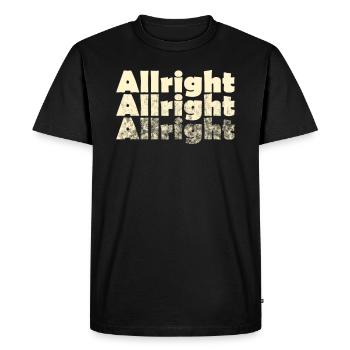 Allright Allright Allright Distressed Vintage - Men's Premium Organic T-Shirt - black - Front - Nico (187cm)