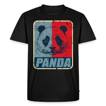 Panda - T-shirt Premium bio Homme - noir - Devant - Nico (187cm)